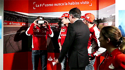 hannaclock:  Sebastian Vettel, Marc Gené and Esteban Gutiérrez at the Santander Group City  (x) 