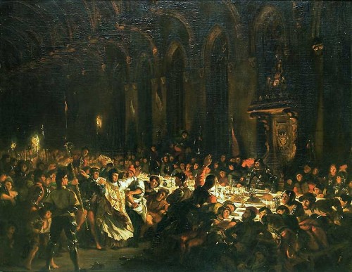 artist-delacroix:  The Assassination of the Bishop of Liege, 1829, Eugene DelacroixMedium: oil,canvas