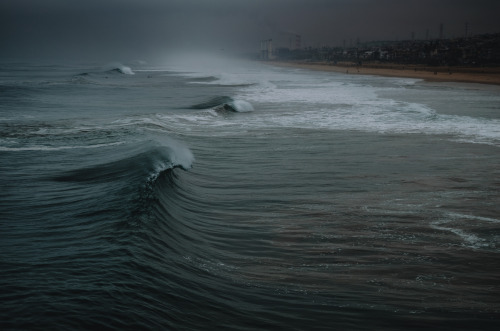 jasonincalifornia:Big waves from the Manhattan Beach PierMy Society6