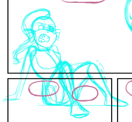 She’s gonna get cropped by the panels which is a shame because I really like this pose X&rsquo