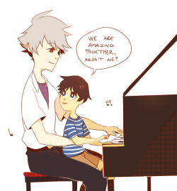 laweytheking:  i wanted to draw kaworu and