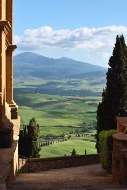 gatsbywise:  mea-gloria-fides: Pienza This area of Tuscany is magical and harmony reigns, it has inspired poets, writers and artists. It’s the realm of cypress trees, country roads and hillside landscapes. Don’t miss this corner of paradise!Every