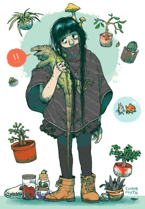 iguanamouth:JUST BARELY MAKIN THE DEADLINE FOR WITCHSONA WEEK me as a witch isnt too terribly differ