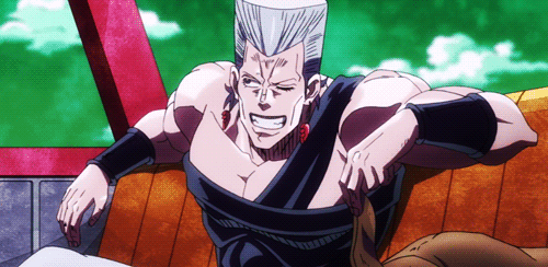wryyda:polnareff being happy when nobody else is