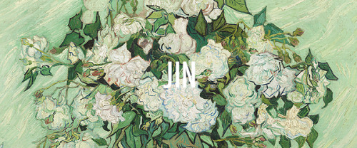 pingkeujin: BTS as Van Gogh Paintings:Jimin + Starry Night // Suga + Trees and Undergrowth // Jungko