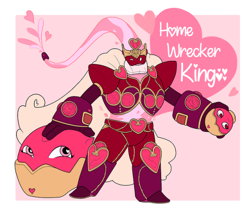 I figured I’d have a go at a valentines bomb king skin, this one being more obviously based off of S