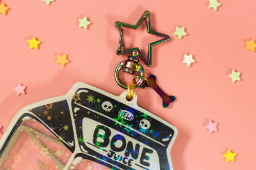 Holographic Bone Juice shaker keychains! I waited ages for these little things to get here and I’m s