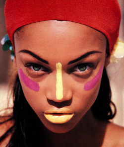 fashionphotographyscans:  Year: 90′sModels: Tyra BanksPhotographer: Paul Lange