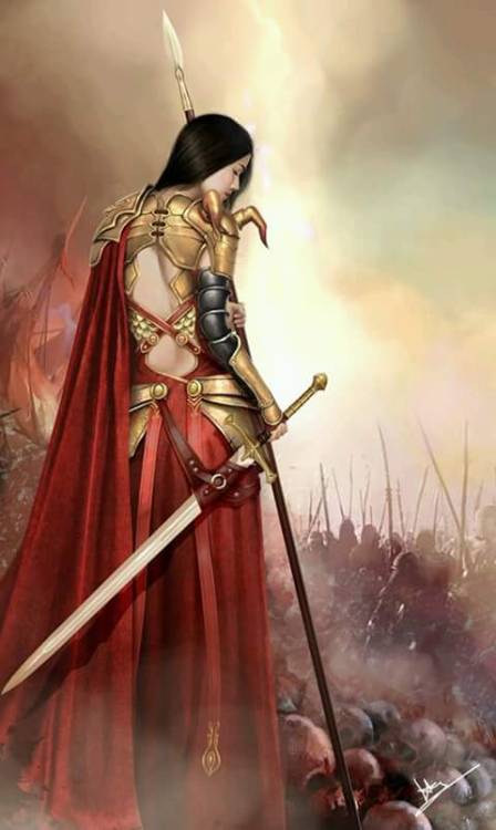 Samurai female warrior fantasy art