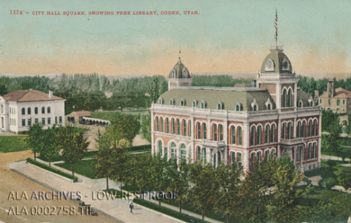 It’s Library Postcard Monday! Here is a 1912 postcard with a view of the City Hall Square and Free L