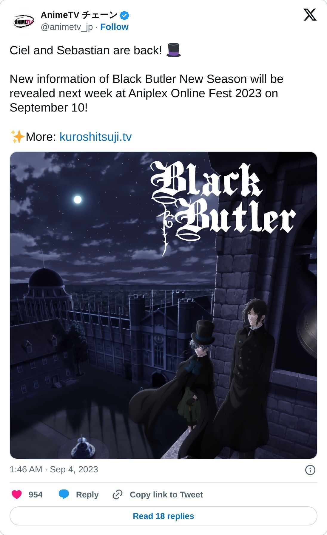 New Black Butler anime reveals the Public School arc trailer at Aniplex  Online Fest 2023