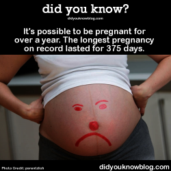 did-you-kno:  18 Strange But True Facts About PregnancyThere’s a reason why you never mess with a pregnant woman. When you find out how much estrogen her body produces in one day, you’ll understand.Read More/Source