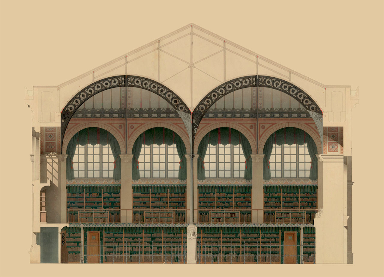sulphuriclike:  Henri Labrouste_Bibliothèque Sainte-Geneviève, Paris, 1838 1850
