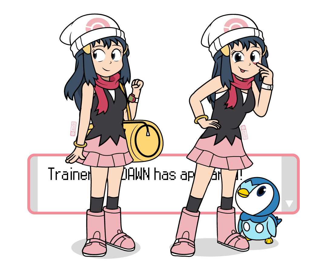 transparent Png Of Dawn And Ash - Anime Pokemon Diamond And Pearl