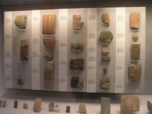 Room 55 at the British Museum, showing tablets from the Library ofAshurbanipal.  This display i