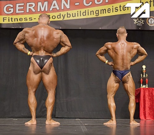 Big boy Markus Hoppe + slightly smaller competitor = fantasy couple fuel. 