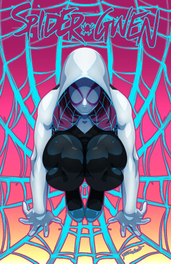 feedmecomicart:  Spider Gwen &amp;  Spider Gwenom   by FooRay  