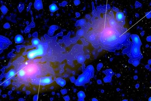 startswithabang:  Scientists Discover Space’s Largest Intergalactic Bridge, Solving A Huge Dark Matter Puzzle“Lo and behold, these shocks are some of the first things you notice if you look at the Chandra images of the Bullet cluster on their own!