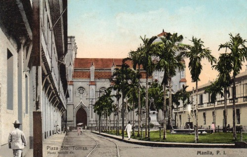 {Kind of obsessed with these postcards of Manila from around 1910, because it’s definitely a f
