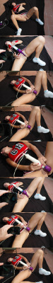 hottiesinpublicwow:  J&amp;A, if this is too “graphic”, we understand. We were doing cheerleader shots in the park which drew some attention, so we went back to the hotel and allowed a few folks to come up and see how a Hitachi wand works. Sorry