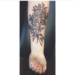 Fuckyeahtattoos:  Done By Amanda Grace Leadman At Black 13 In Nashville, Tn.the Flowers