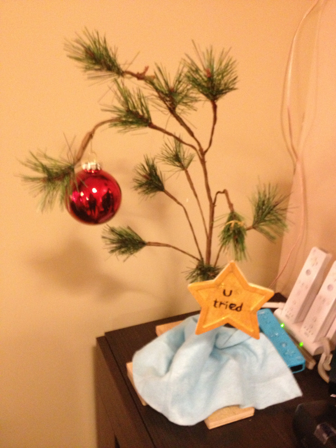 webothlikeabe:  enchantedfuture:  look what my sister did  look at it  Merry Christmas,