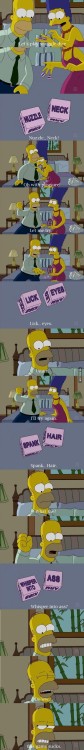 true-funny:  Homer and Marge’s sexy time.