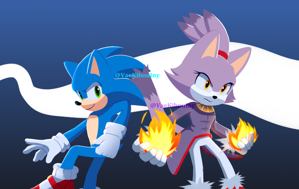 SONIC 3 HYPE — Key_bou version Sonic & Blaze Instagram