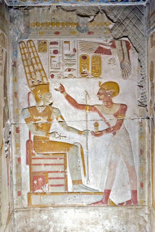 Releif at the temple of Seti I in Abydos, 19th dynasty