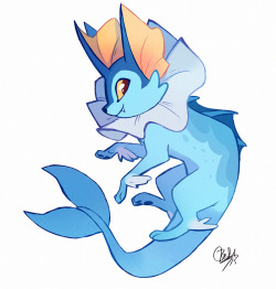 rollingrabbit:  vaporeon loosely based on