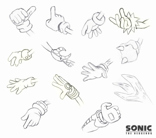 How to draw Sonic the Hedgehog. Model sheets that show how to draw the SEGA game character: head, ha