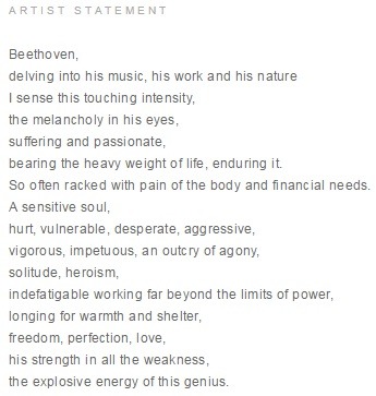 thehairyangel: sillyliterature: Beethoven by German artist Anne Worbes I’m crying it’s beautiful !!