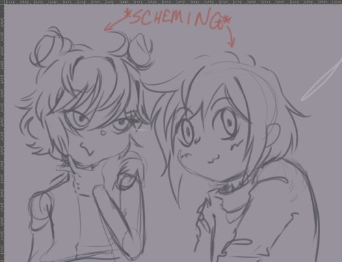 Sketches From Today Also Featuring @shizuchansmilk Shincelty Child Kian :3 