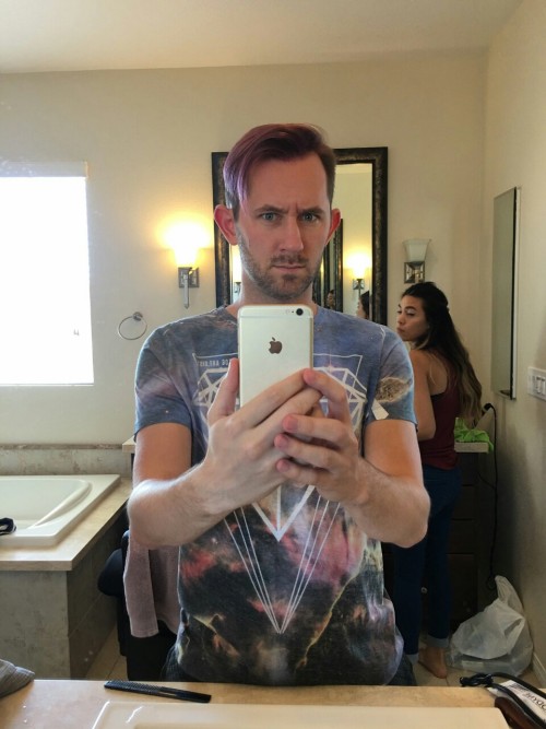 mattandatrash - @matthiasiam and his new edgy purple hairWAY...