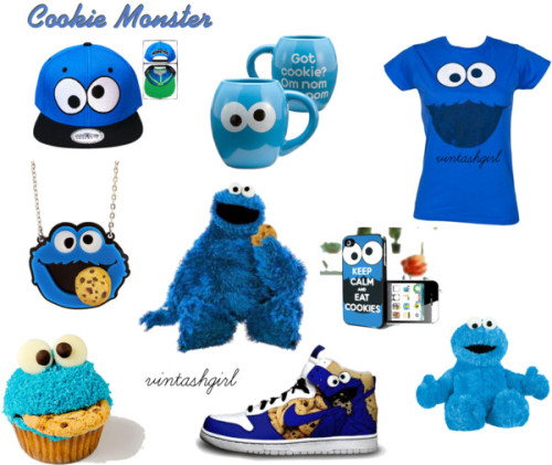 Cookie Monster por vintashgirl con sesame streetSesame Street , $61 / Pendant jewelry / Tech accesso