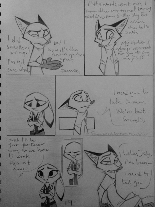 feverwildehopps:“I Missed You” Zootopia comic Part 6B Prompt by @zootopepo Illustrated my me They fi