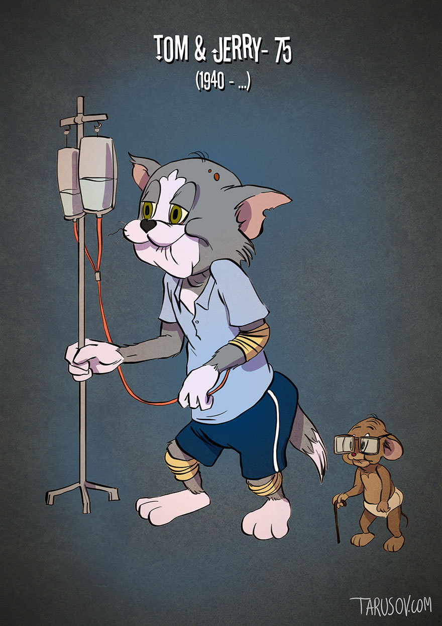 boredpanda:    If Cartoon Characters Looked Their Age   