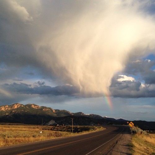 When you&rsquo;re a storm chaser - you must follow rainbows once in awhile&hellip; #rainbow 