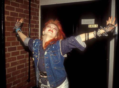Cyndi Lauper photographed by Barry King at the Lhasa in Los Angeles, 1984. 