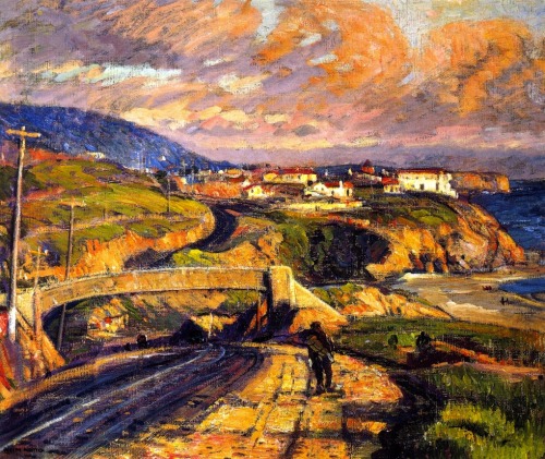 gentlewave:  Joseph Kleitsch: Aliso-Laguna Overpass, oil on canvas, 63,5 cm x 76,2 cm, private collection, (source: the-athenaeum.org). 