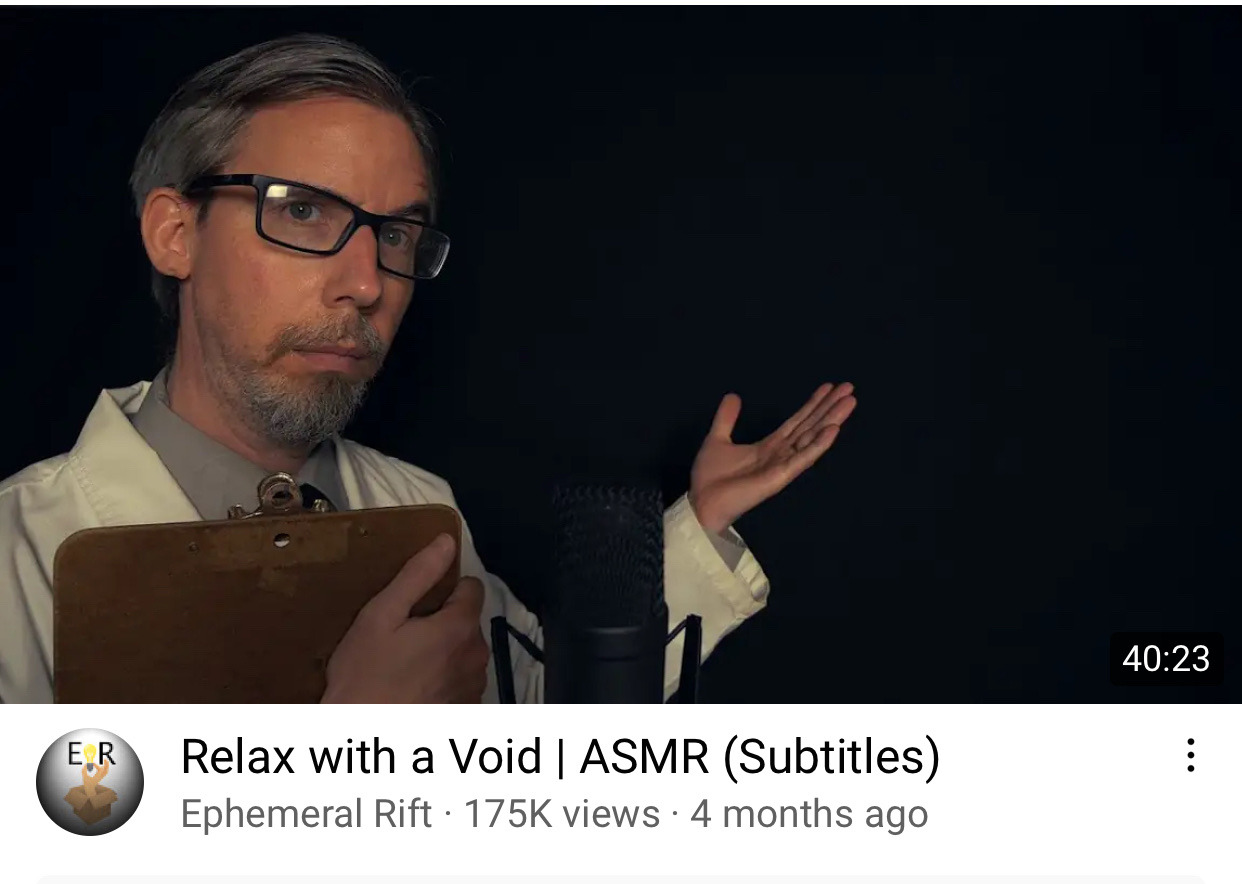 weaver-z:weaver-z:I’m only subscribed to one asmr channel on Youtube because no one else is on this guy’s level even remotelyThey need to give this man an award that doesn’t exist