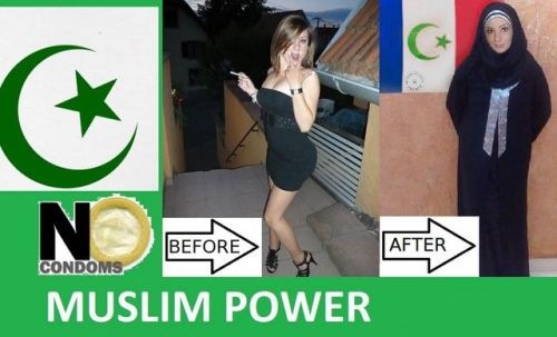 ronnie4whitegenocide:This photo makes me feel good. Islam will civilized west.