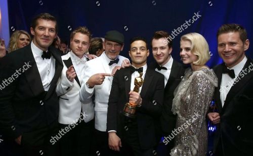 Jessica Leech, Sami Malek, Allen Leech, Jasmine Malek, Anita Dobson, Spike Edney, Brian May, Rami Ma