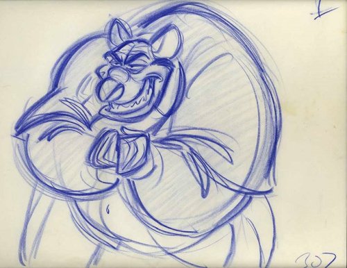 the-disney-elite:Three pages of Glen Keane’s dynamic animation of Ratigan from Disney’s The Great Mo