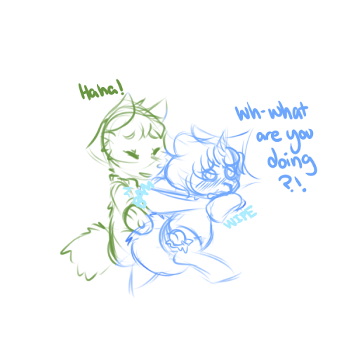 questions-for-peachy:  Peachy: …Shenanigans ensued. A-as I said, you didn’t miss anything. Really.(Feat. fenrir8919)  So cute <3 Shippyshippyship~ X3