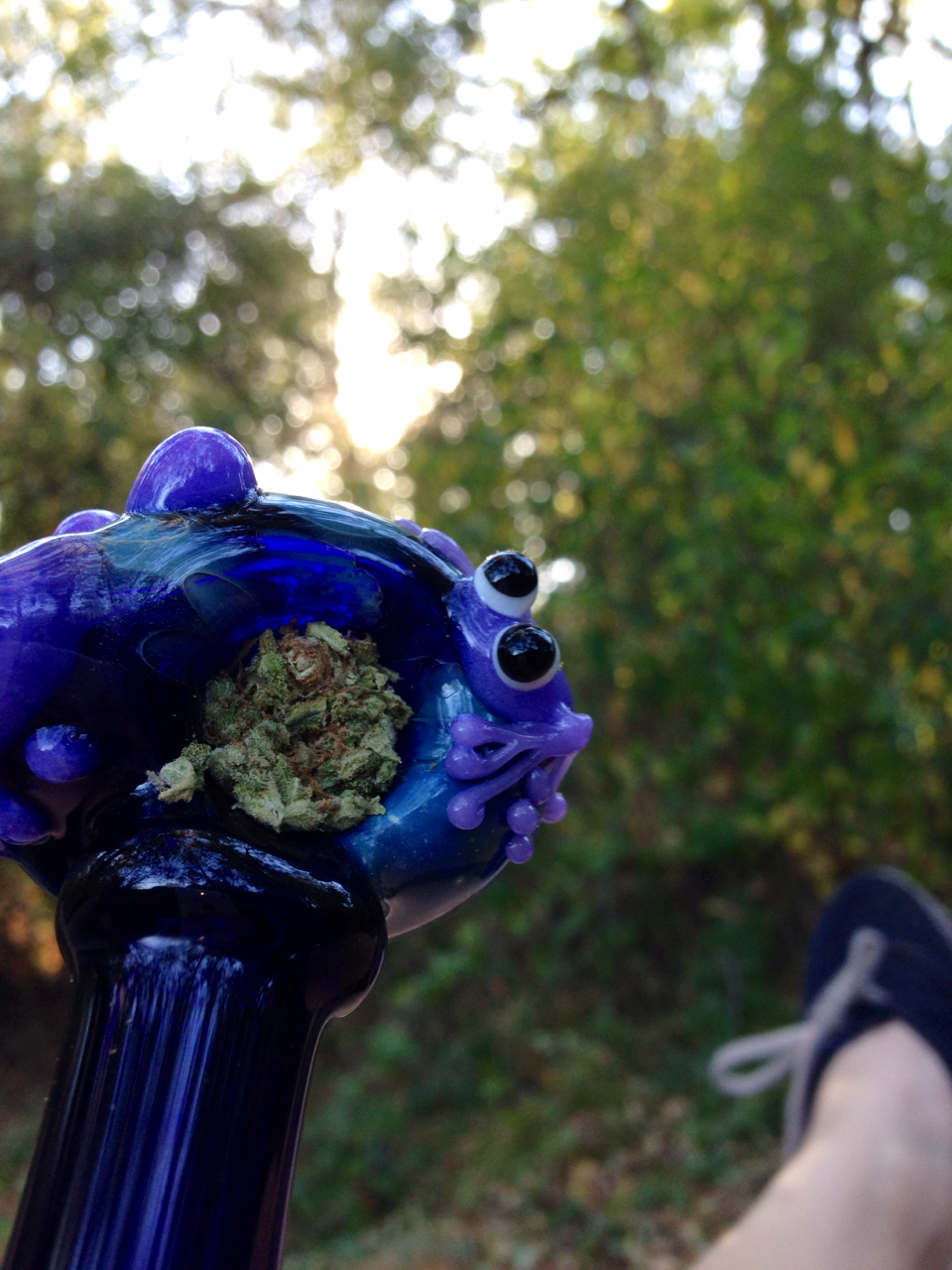 frog-slayer:  Hot boxing the Forrest in my babes hammock with my new piece 