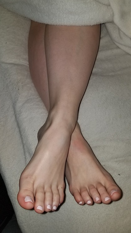 I was just admiring and giving these beautiful feet some rubs and kisses before I head off to work. 
