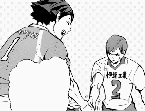 yakumorisuke:aobajousai and datekougyou captains ↳ oikawa and futakuchi