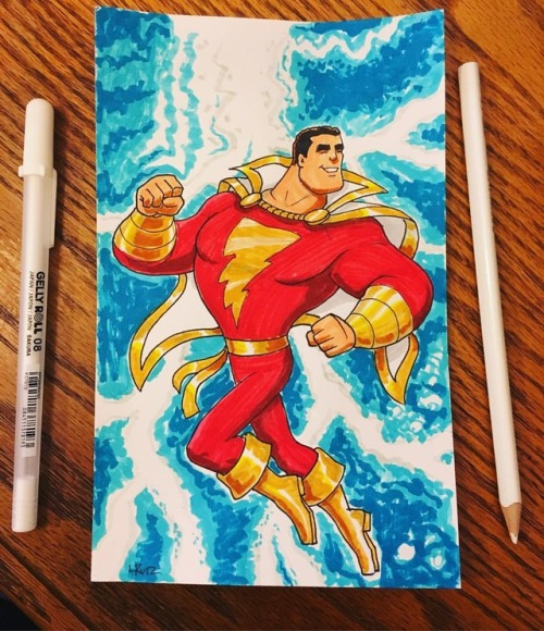 Captain Marvel #shazam #marvel #magic #arteza #cubanartist #lightning #flying #artistoninstagram #fo