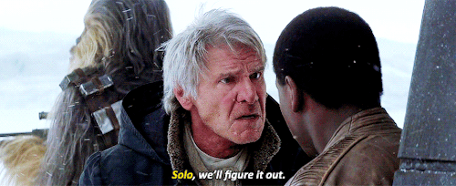 rogueone:Did you just call me Solo?Every time Finn called Han “Solo” little butterflies 